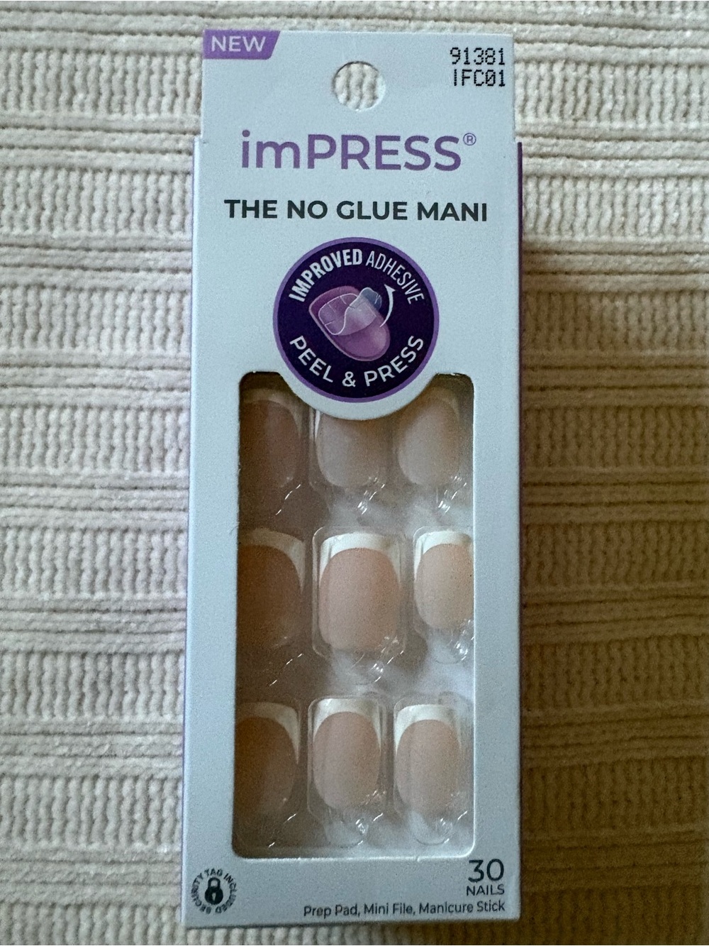 imPRESS Nude Pink French Tip Press-On Nails